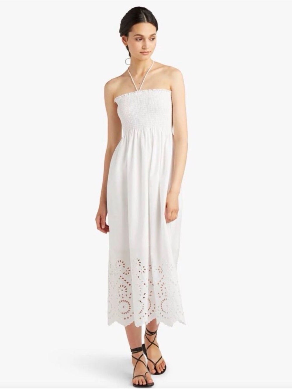 Hill House The Long Roxie Nap Dress White NWT Size M
